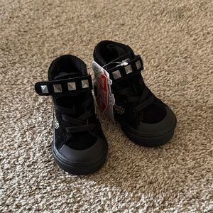 Vans Black Kids High-Top leopard Sneakers